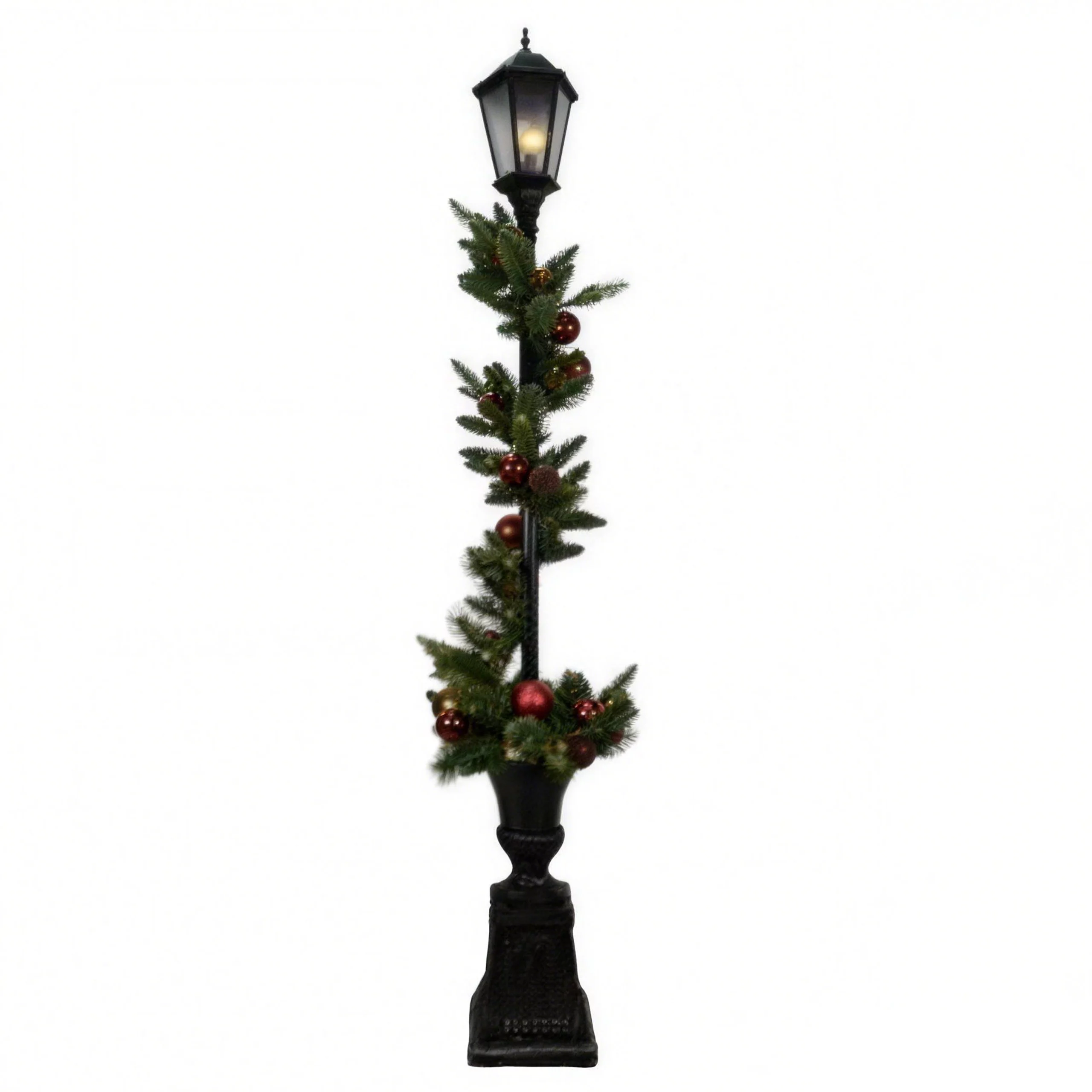 5 FT Christmas Decor Pre – lit Decorated Lamp Post