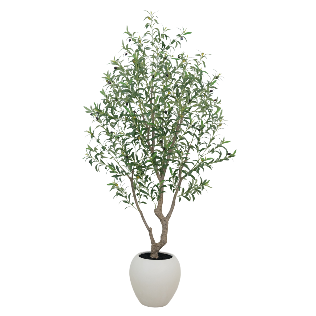 210cm Artificial Olive Tree in Large White Decorative Planter wholesale PC356-210K-KD_square