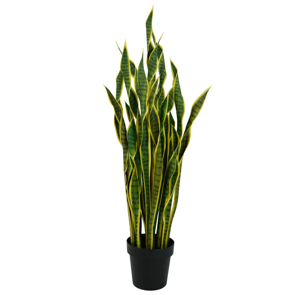 120cm Artificial Twisted Yellow-Edged Snake Plant