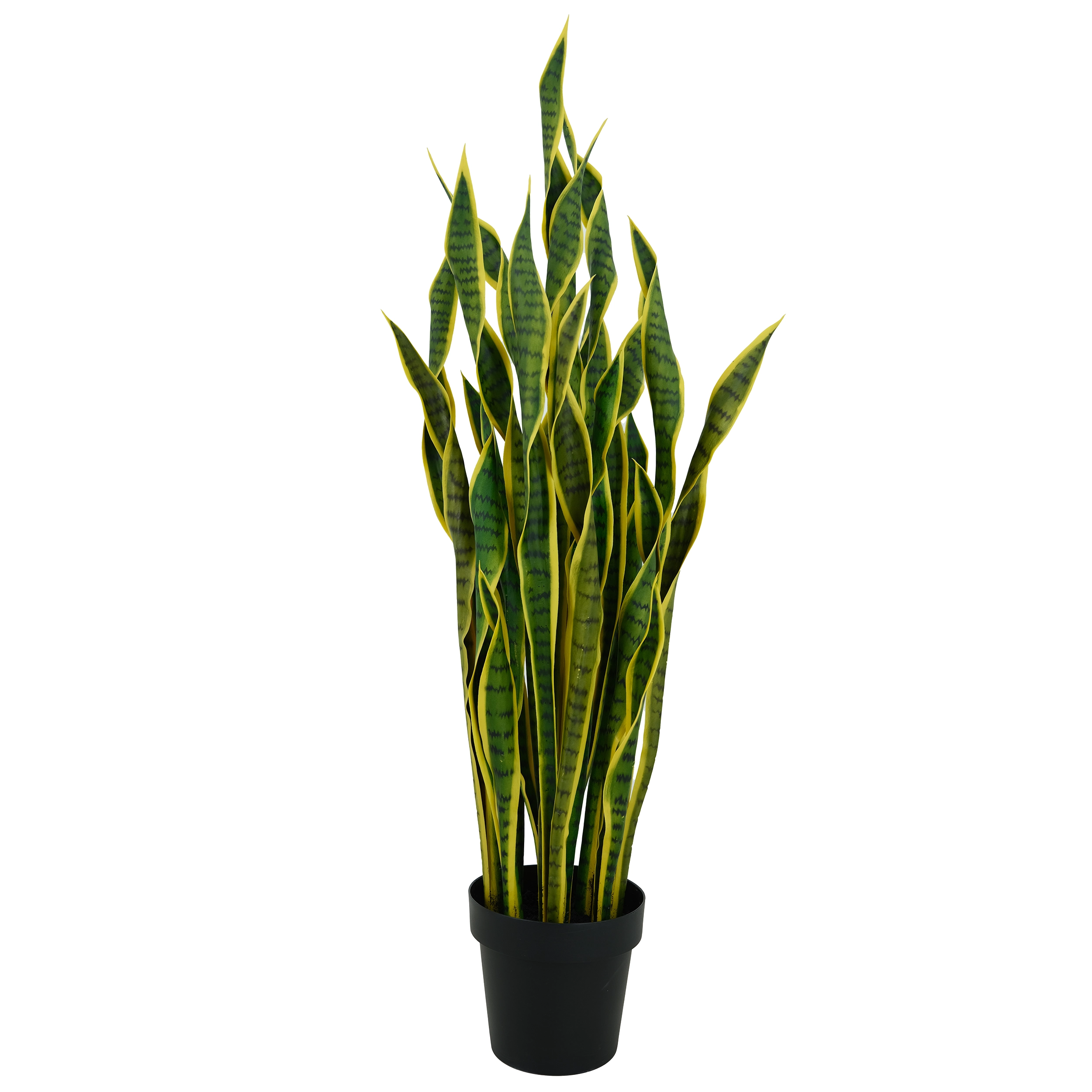 120cm Artificial Twisted Yellow-Edged Snake Plant