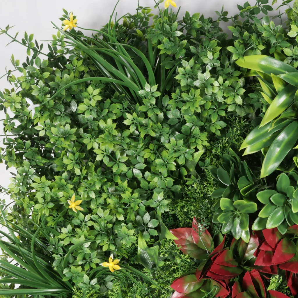 Artificial Mixed Grass & Accent Plant Wall Panel (UV) 100cm × 100cm