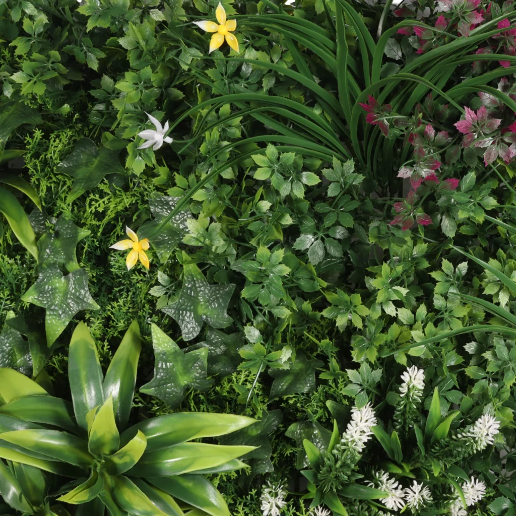 Artificial Mixed Grass & Accent Plant Wall Panel (UV) 100cm × 100cm