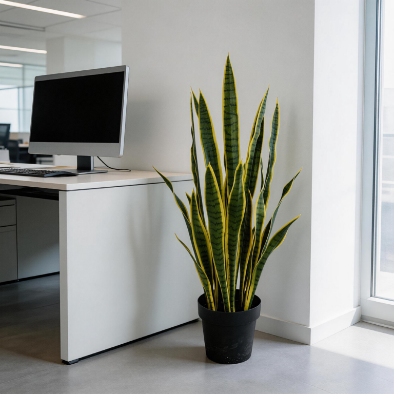 90cm Artificial Yellow-Edged Snake Plant