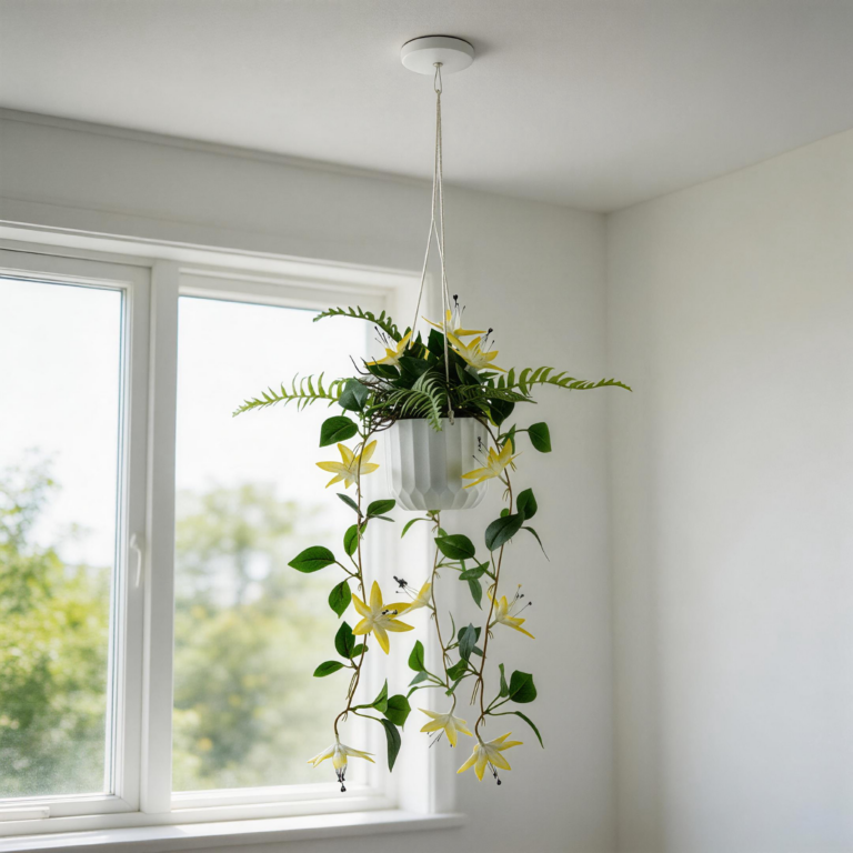 Artificial Floral Fern Hanging Plant 80cm Q197-1