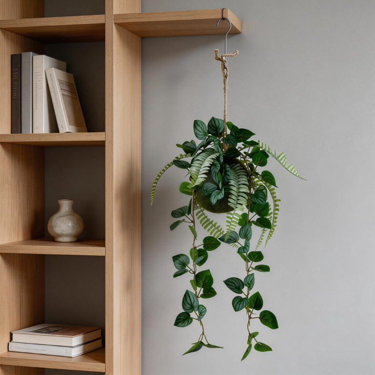 Artificial Boston Fern & Pothos Hanging Plant 70cm Q198-1