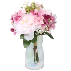 33cm Artificial Peony & Hydrangea Floral Bouquet 26STB361012-1