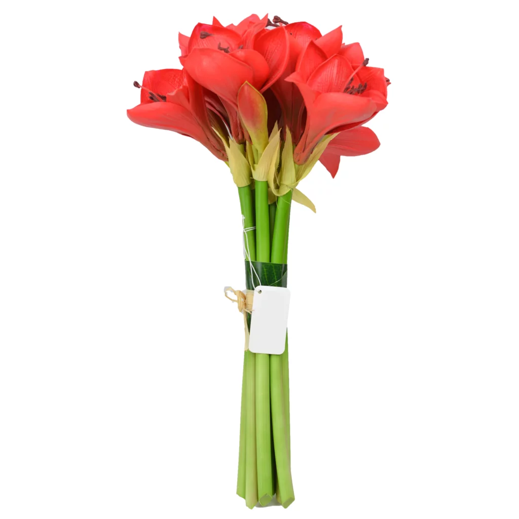 40cm Real Touch Artificial Amaryllis Bouquet 21STD293002 f
