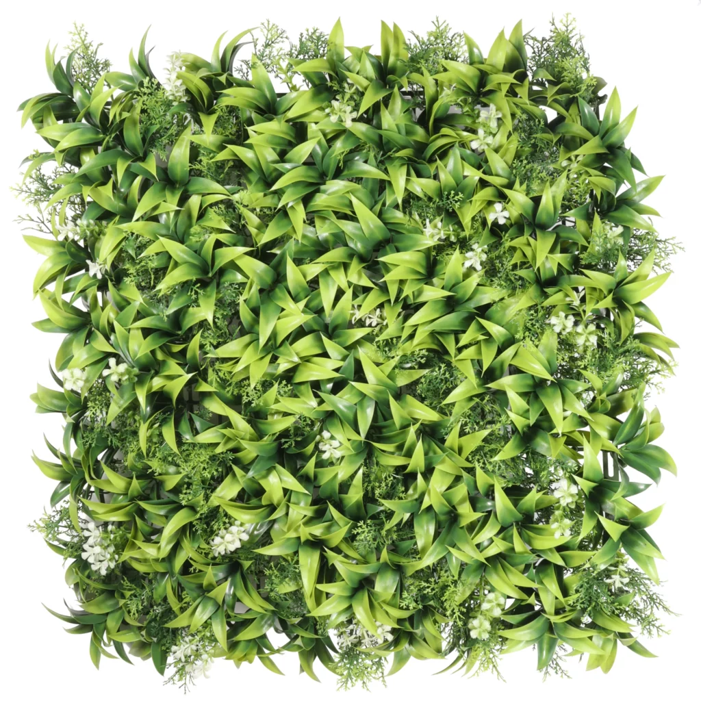 50cm × 50cm Artificial Jasmine Mixed Plant Wall Panel (UV)