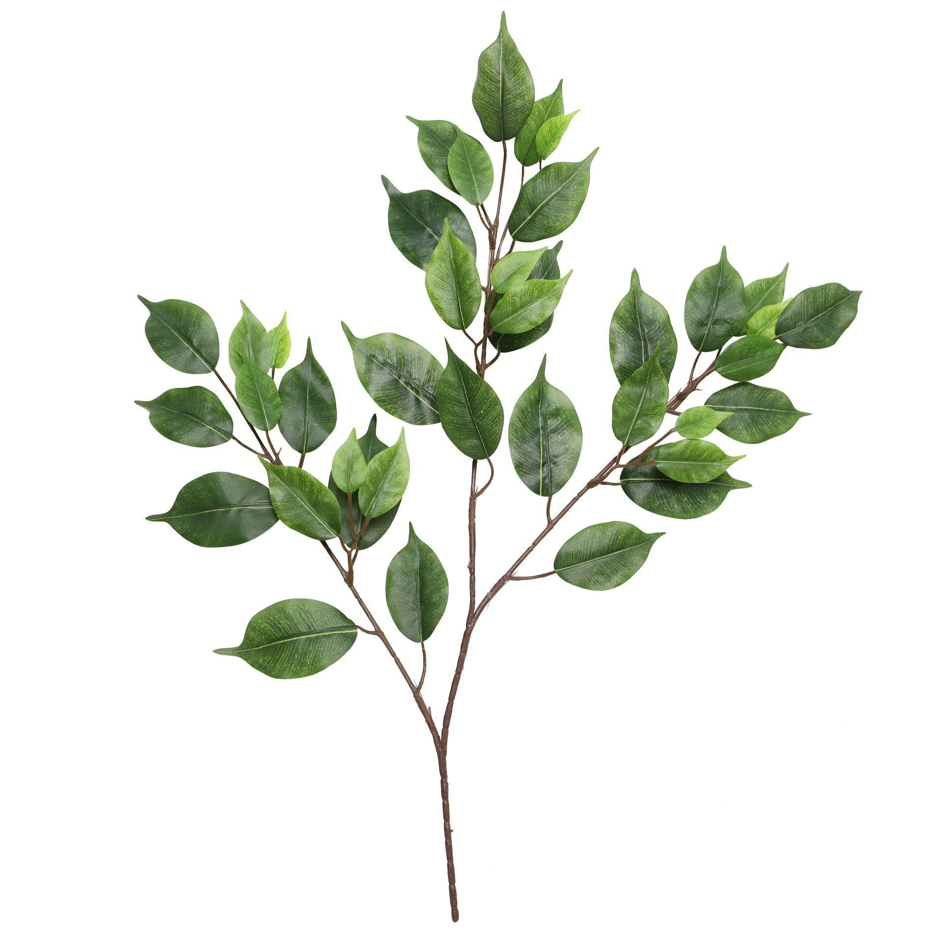 56cm Artificial Flame Retardant Ficus Leaf Branch