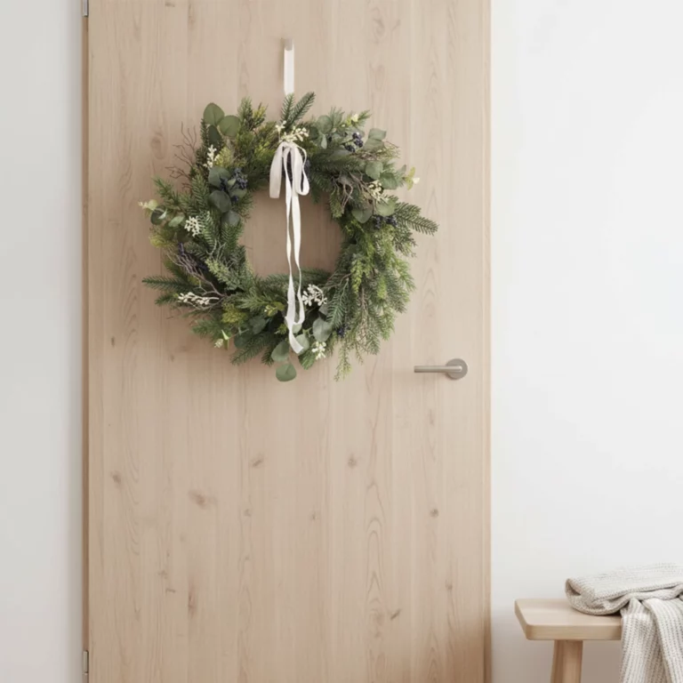 61cm Artificial Eucalyptus & Pine Christmas Wreath 25STW255018 scene