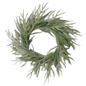 61cm Artificial Snow Flocked Pine Christmas Wreath PE 25STW255016