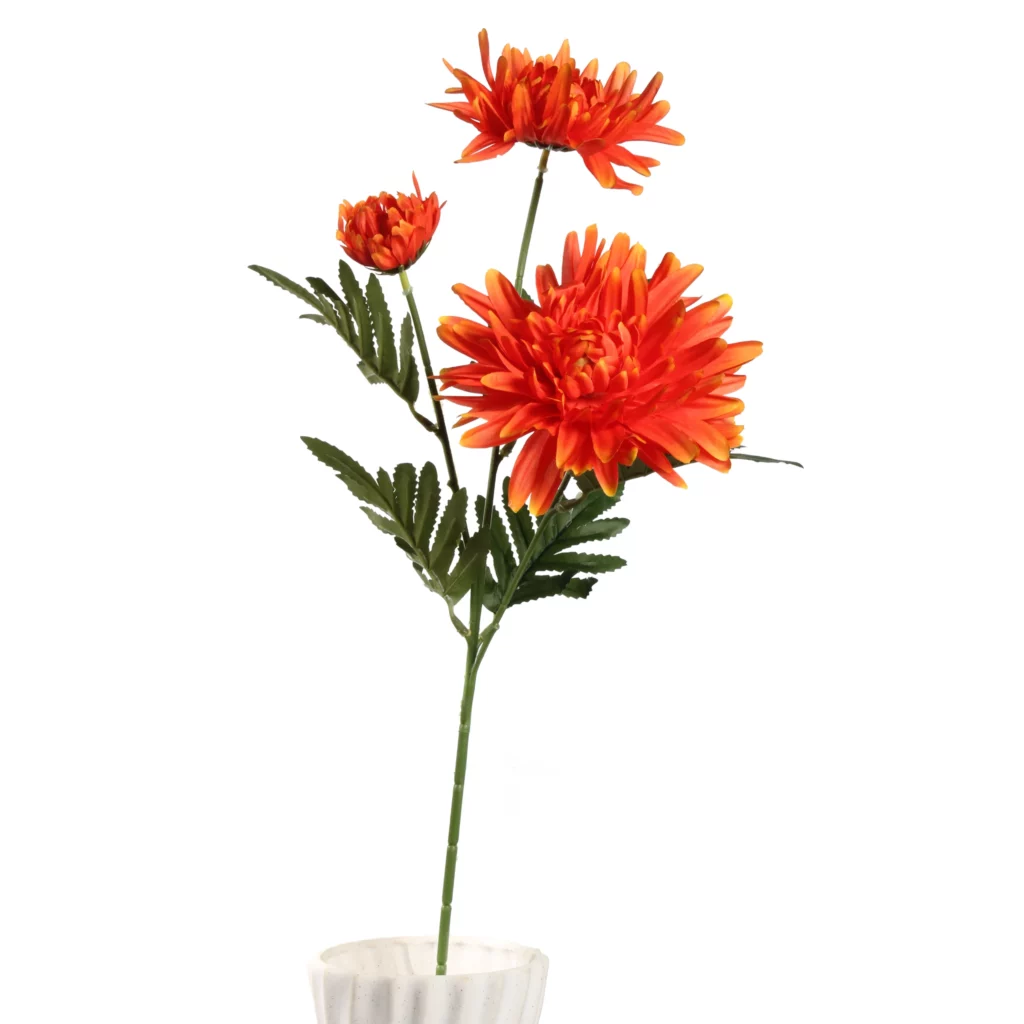 63cm Artificial 3-Head Sun Daisy Stem