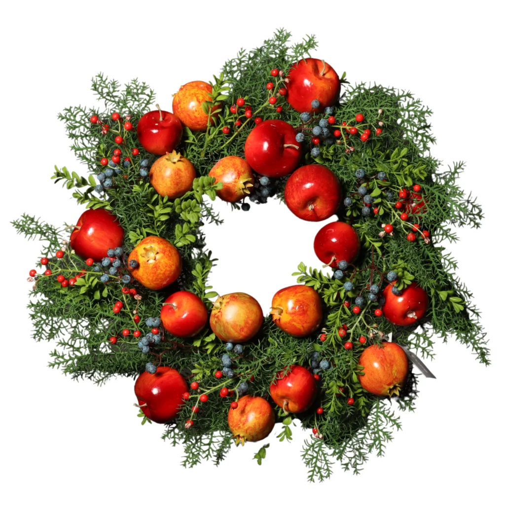 65cm Artificial Apple & Berry Christmas Wreath 25STW461001-1