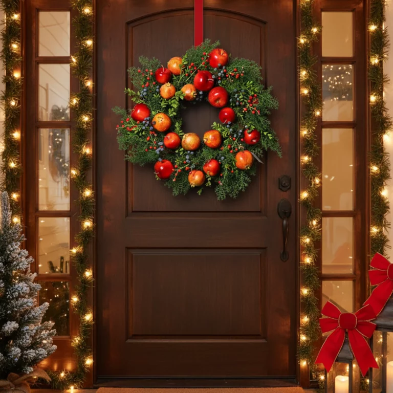 65cm Artificial Apple & Berry Christmas Wreath 25STW461001-1