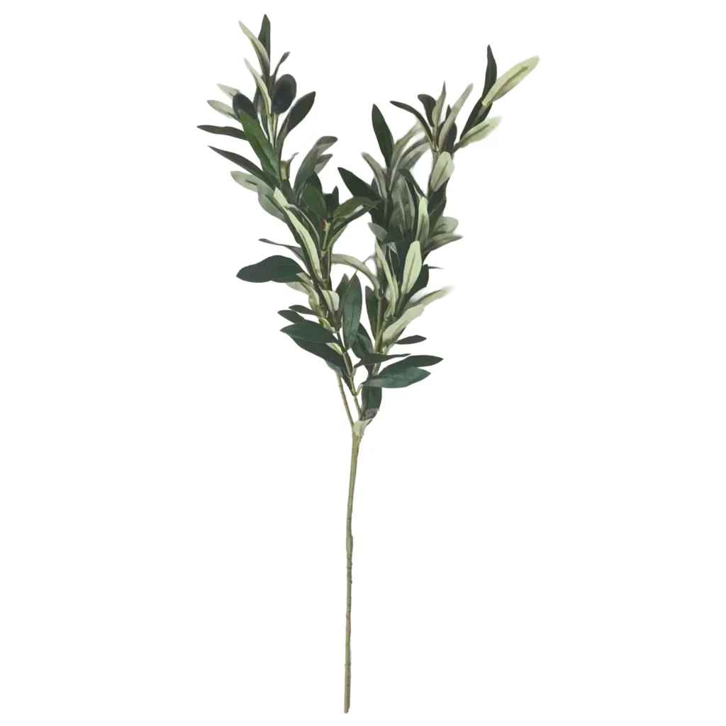 70cm Artificial Olive Branch with Olives – Flame Retardant