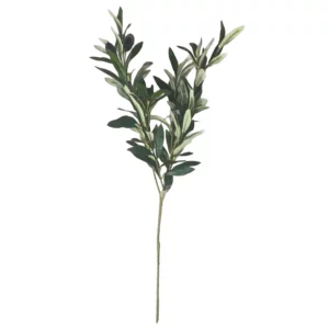 70cm Artificial Olive Branch with Olives – Flame Retardant