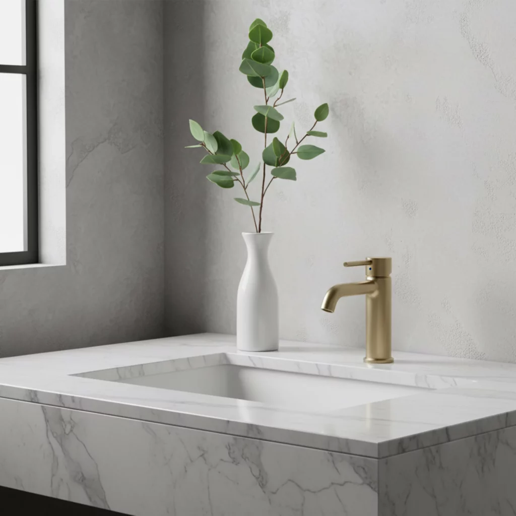 83cm Artificial Silver Eucalyptus Leaf branch 25STD297502-1 scene