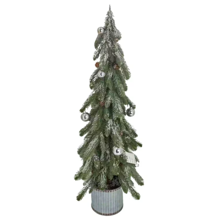 88cm Artificial Snowy Pine Needle Bell Potted Decor 26STS388006