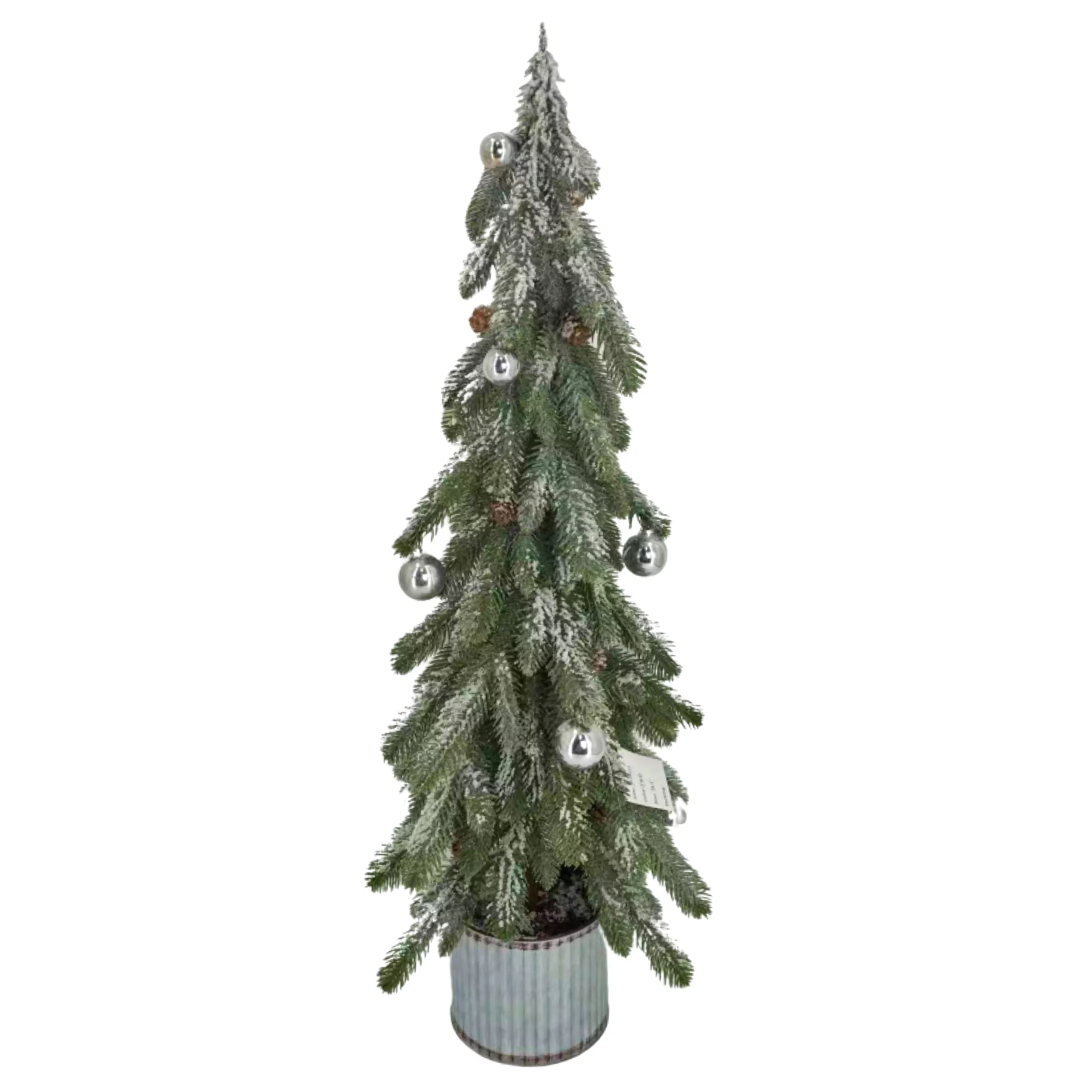 88cm Artificial Snowy Pine Needle Bell Potted Decor 26STS388006