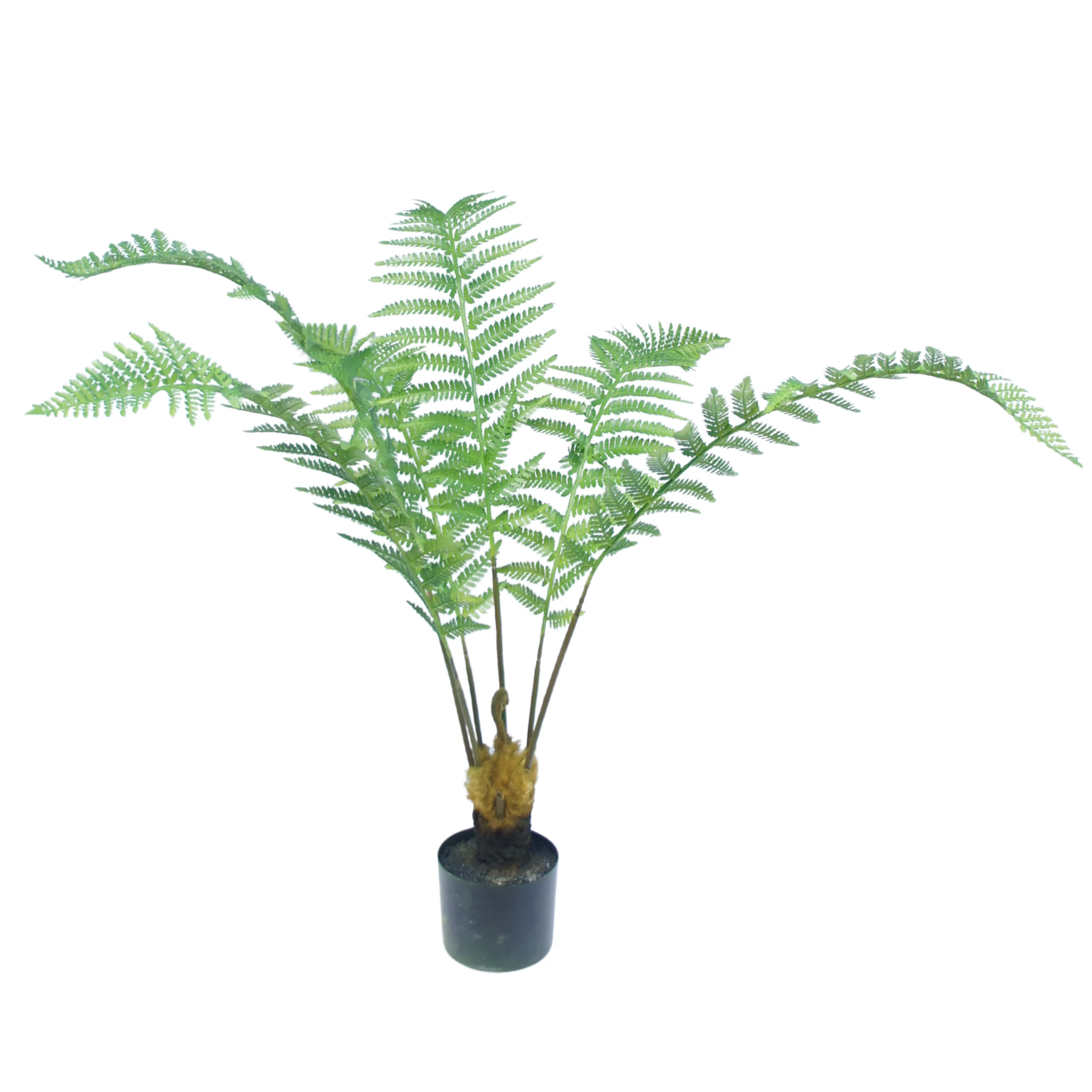 90cm Artificial Large Leaf Fern Plant in Black Pot JC027-90A-1