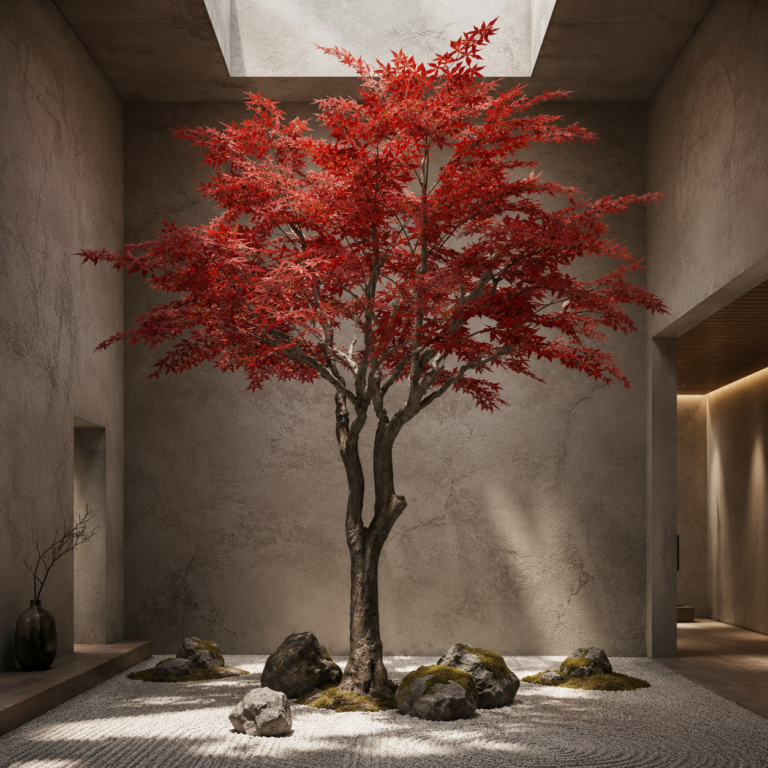 300cm Red Maple Tree on plate PC136-300B-RD