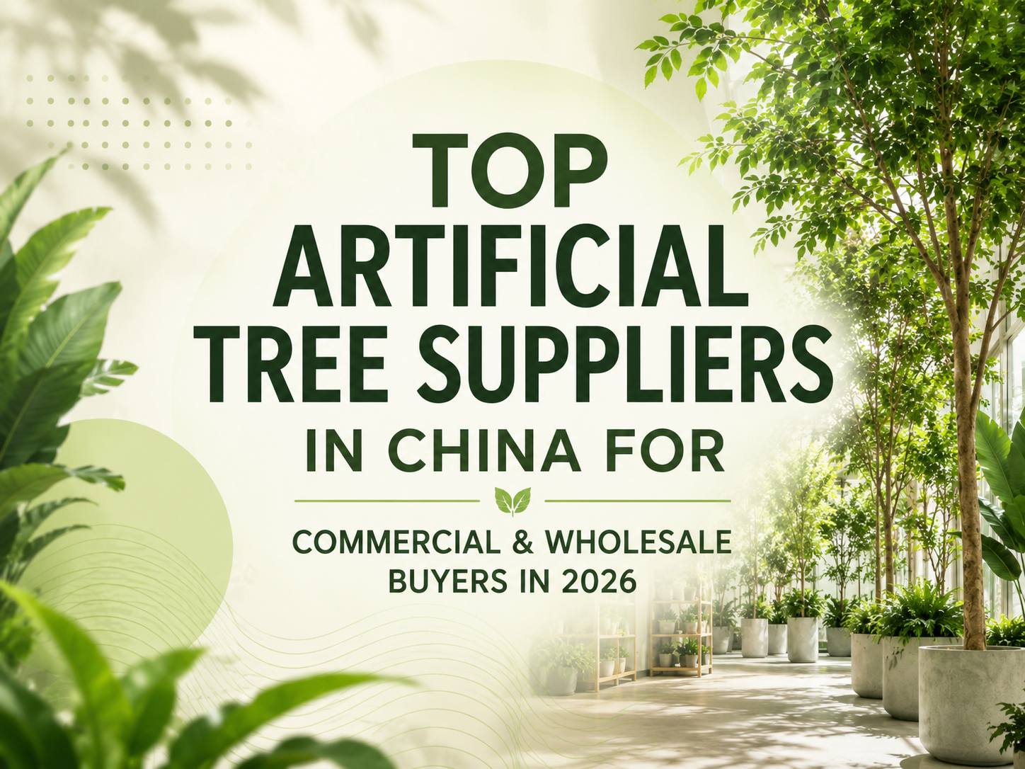 top artificial tree suppliers