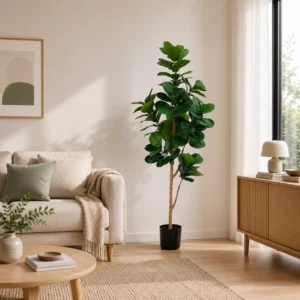 180cm Artificial Real Trunk Fiddle Leaf Fig Tree scene PC385-180C