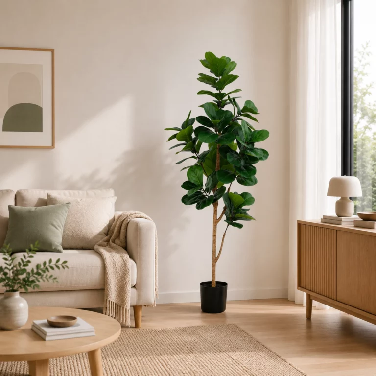 180cm Artificial Real Trunk Fiddle Leaf Fig Tree scene PC385-180C