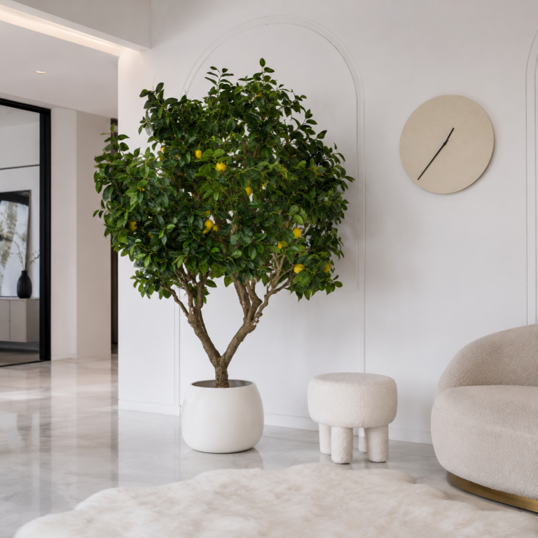 250cm Large Leaf Artificial Lemon Tree PCP139-250AB-KD scene