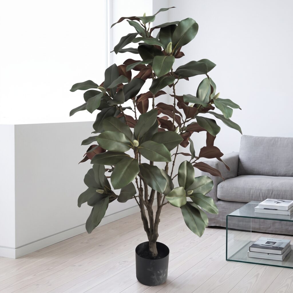 120cm Artificial Magnolia Leaf Tree-Modern Home Scene