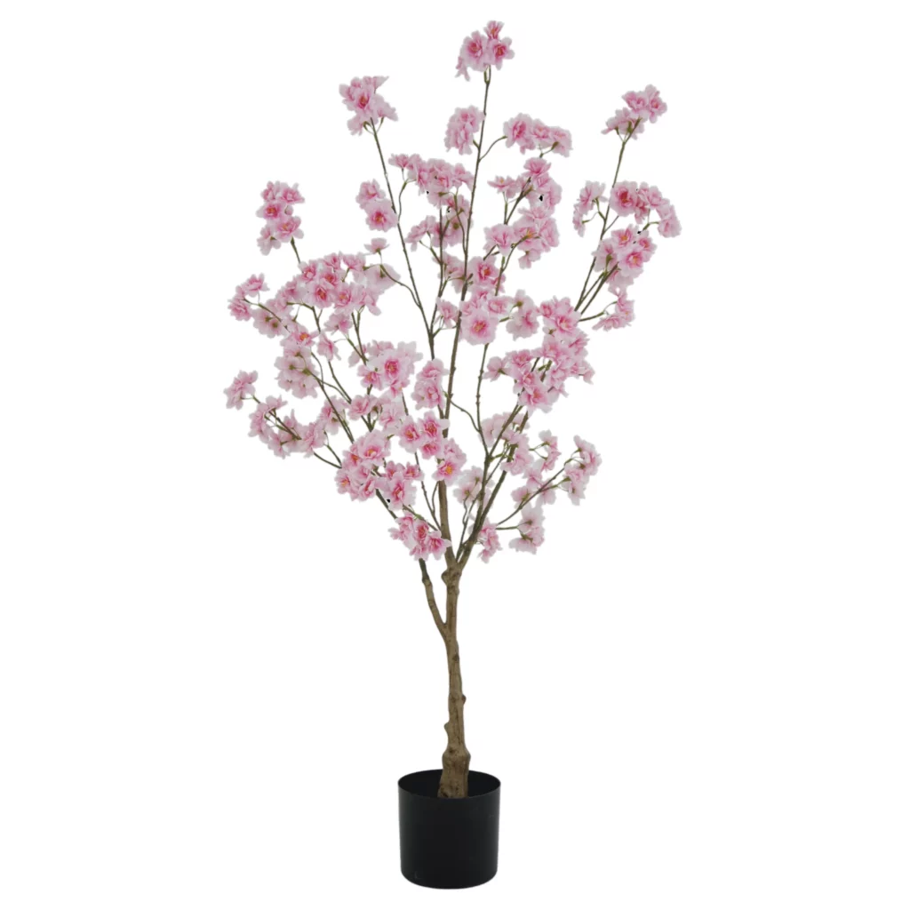 120cm Artificial Pink Cherry Blossom Tree