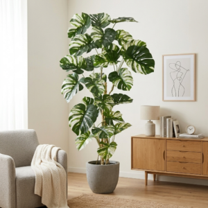 240cm Artificial Variegated Monstera Tree (KD) PC061-240C-B-KDwhite