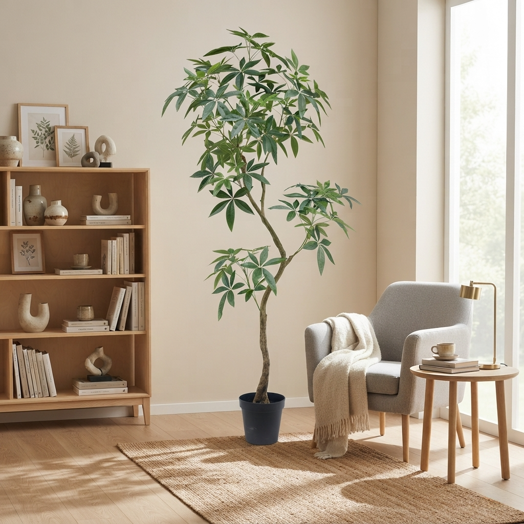 210cm Artificial Curved Trunk Money Tree PC185-210D-KD