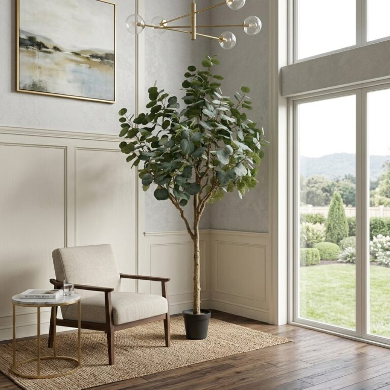 260cm Large Artificial Round-Leaf Eucalyptus Tree PC243-260A-KD