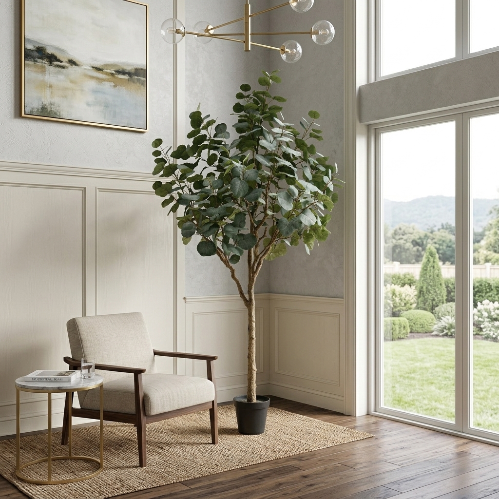 260cm Large Artificial Round-Leaf Eucalyptus Tree PC243-260A-KD