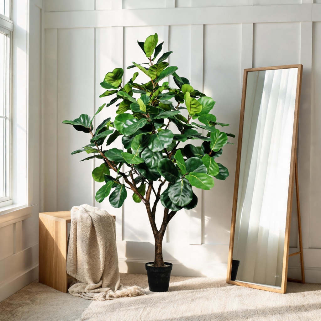 220cm Large Artificial Fiddle Leaf Fig Tree (KD) PC148-220A-KD (2)