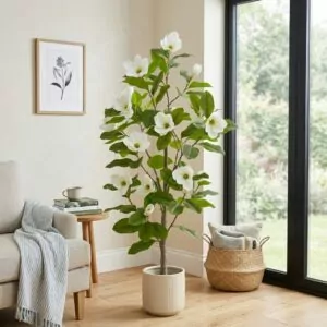 160cm Artificial White Magnolia Floral Tree PC347-160A-KD