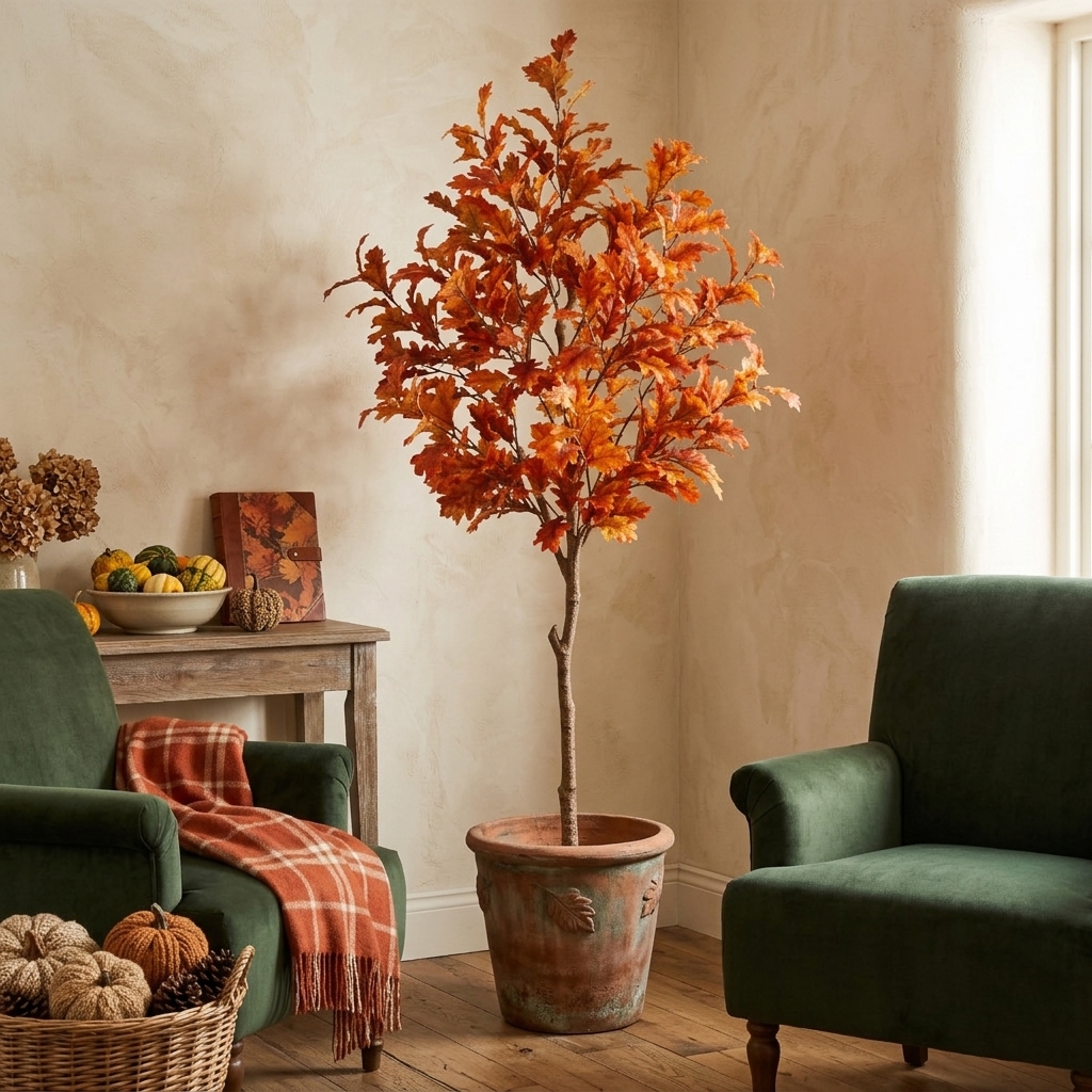 180cm Artificial Fall Oak Tree for Autumn Decor PC219-180A-Fall